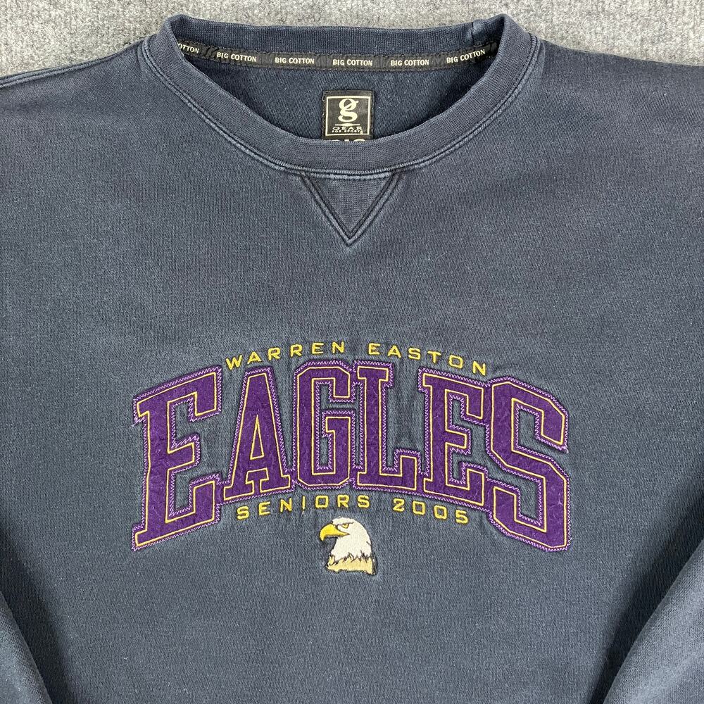 Gear For Sports Sweatshirt Mens Size‎ L Black Eagles 2005 Seniors Pullover Crew